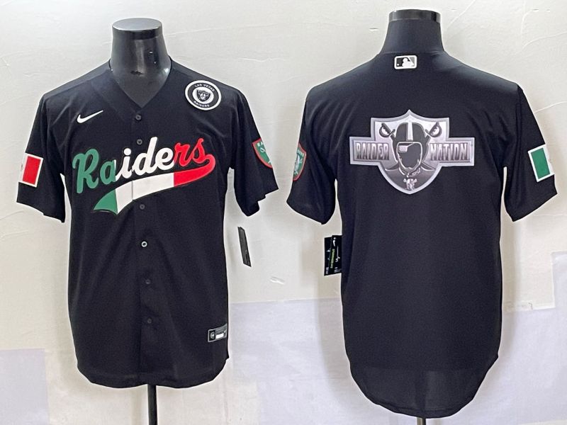 Men 2025 Oakland Raiders Blank Black Joint Name Nike Limited NFL Jersey style 70310